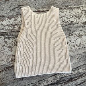 Vince Ivory Knit Sleeveless Top